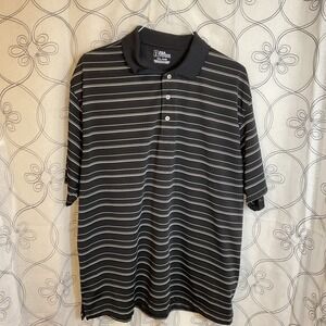 Men's PGA Tour Black Stripe Short Sleeve Polo Size XXL